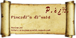 Pinczés Évald névjegykártya